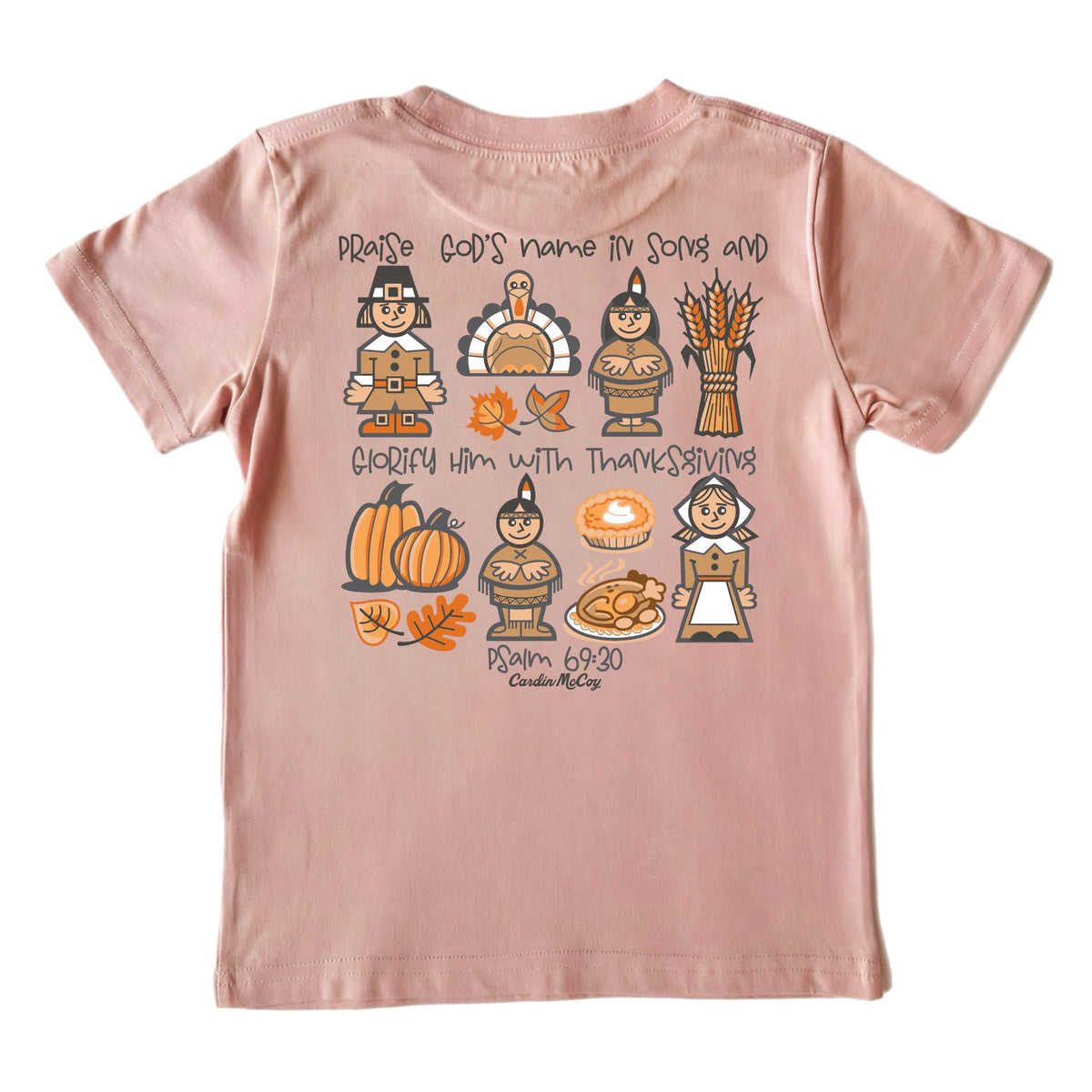 Kids' Glorify Him Short-Sleeve Tee Short Sleeve T-Shirt Cardin McCoy Rose Tan XXS (2/3) Pocket