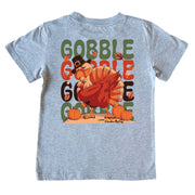 Kids' Gobble Gobble Short-Sleeve Tee Short Sleeve T-Shirt Cardin McCoy Heather Gray XXS (2/3) No Pocket