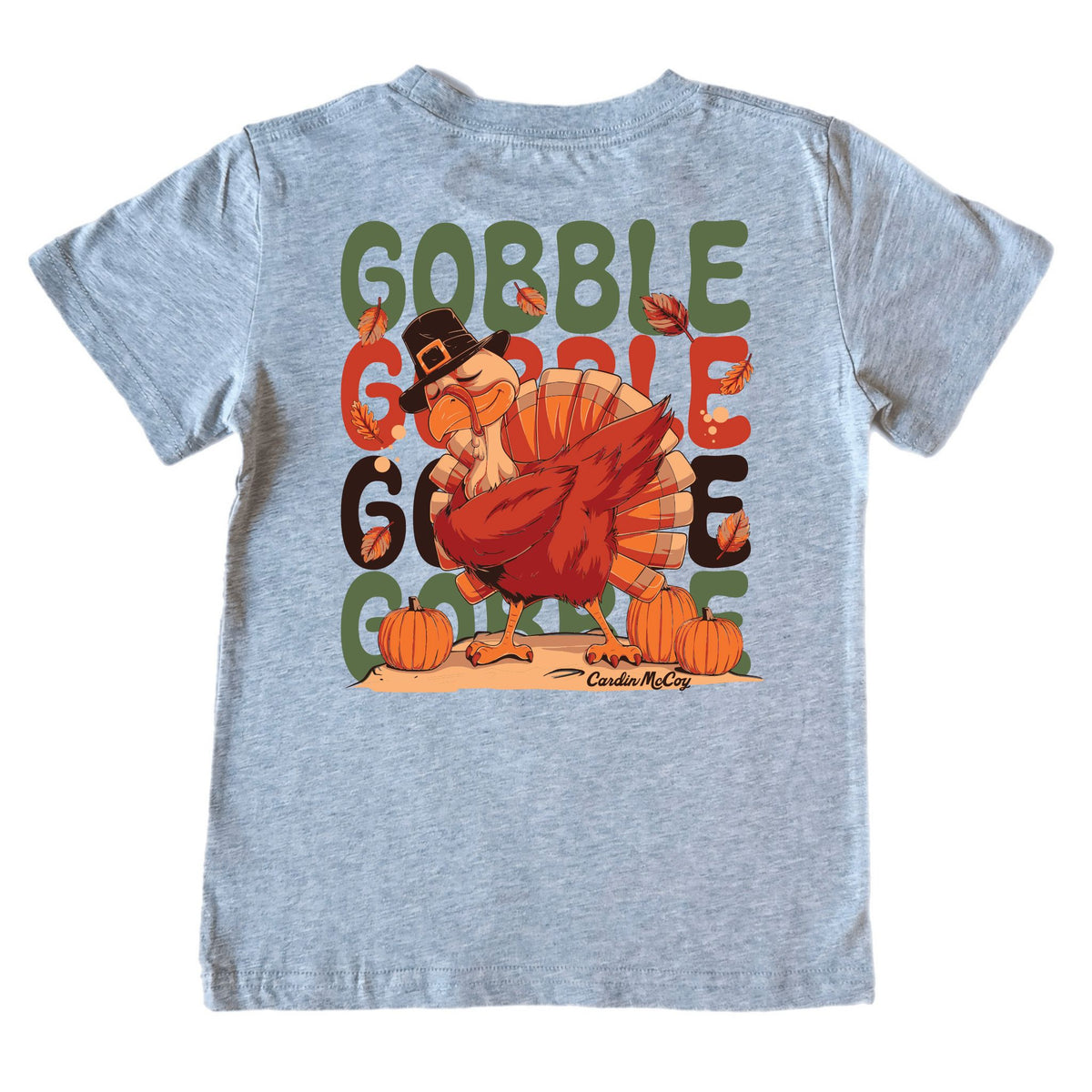 Kids' Gobble Gobble Short-Sleeve Tee Short Sleeve T-Shirt Cardin McCoy Heather Gray XXS (2/3) No Pocket