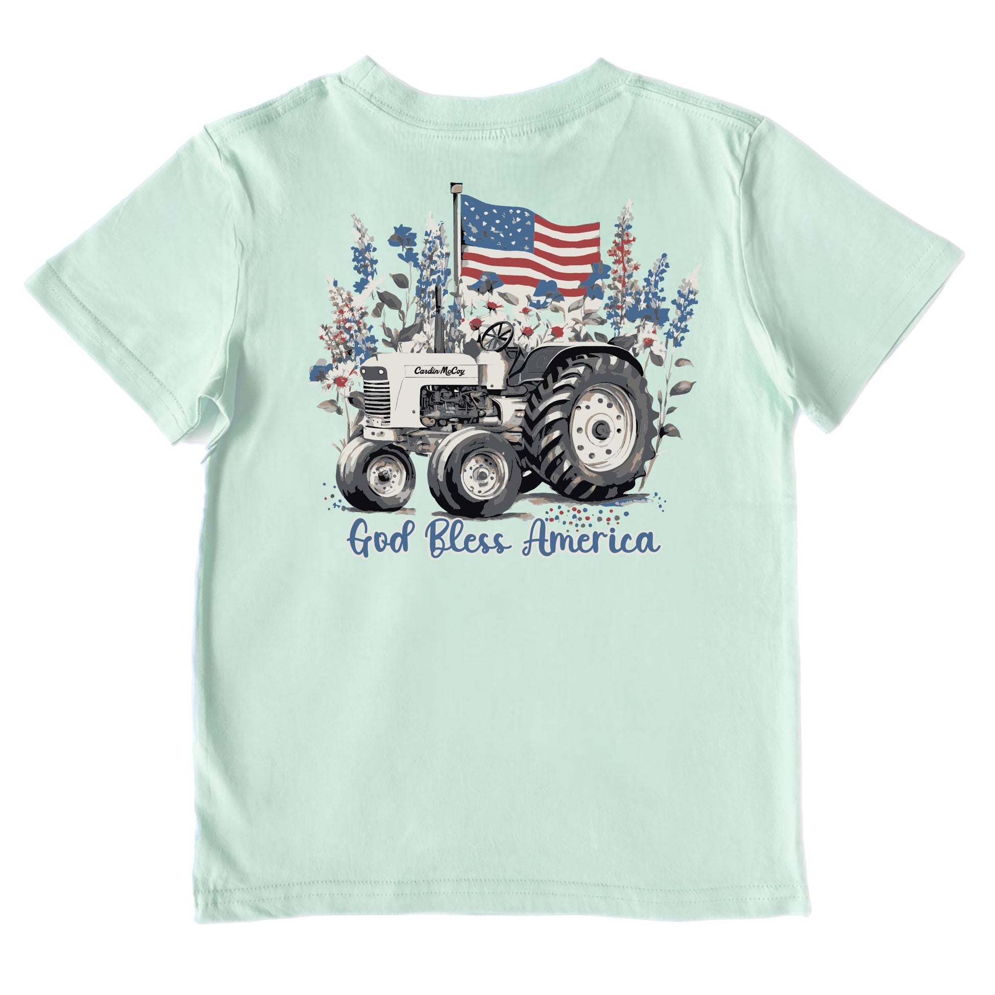 Kids' God Bless America Performance Short-Sleeve Tee Short Sleeve T-Shirt Cardin McCoy Surf Spray XXS (2/3) Performance