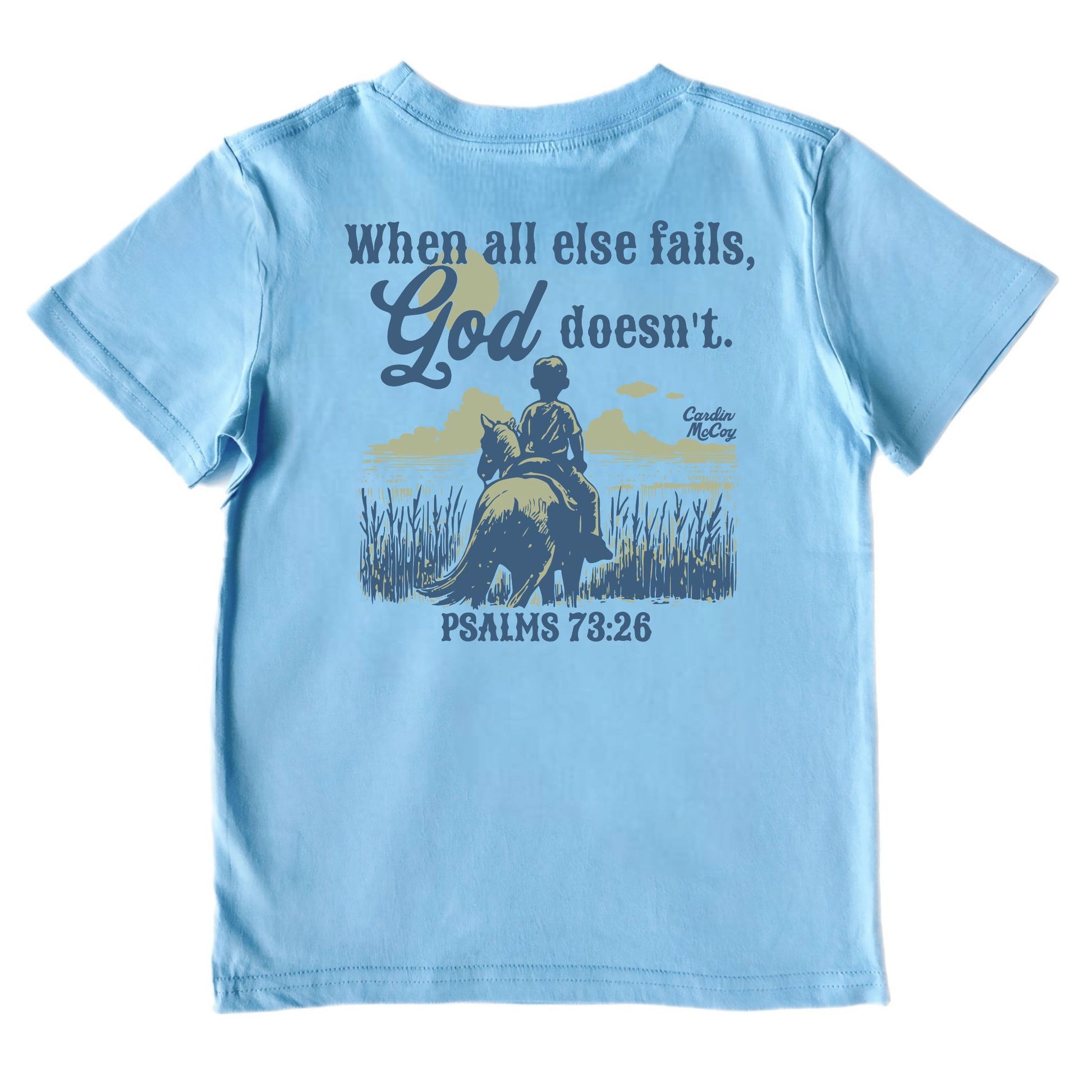 Kids' God Doesn't Short-Sleeve Tee Short Sleeve T-Shirt Cardin McCoy Light Blue XXS (2/3) Pocket