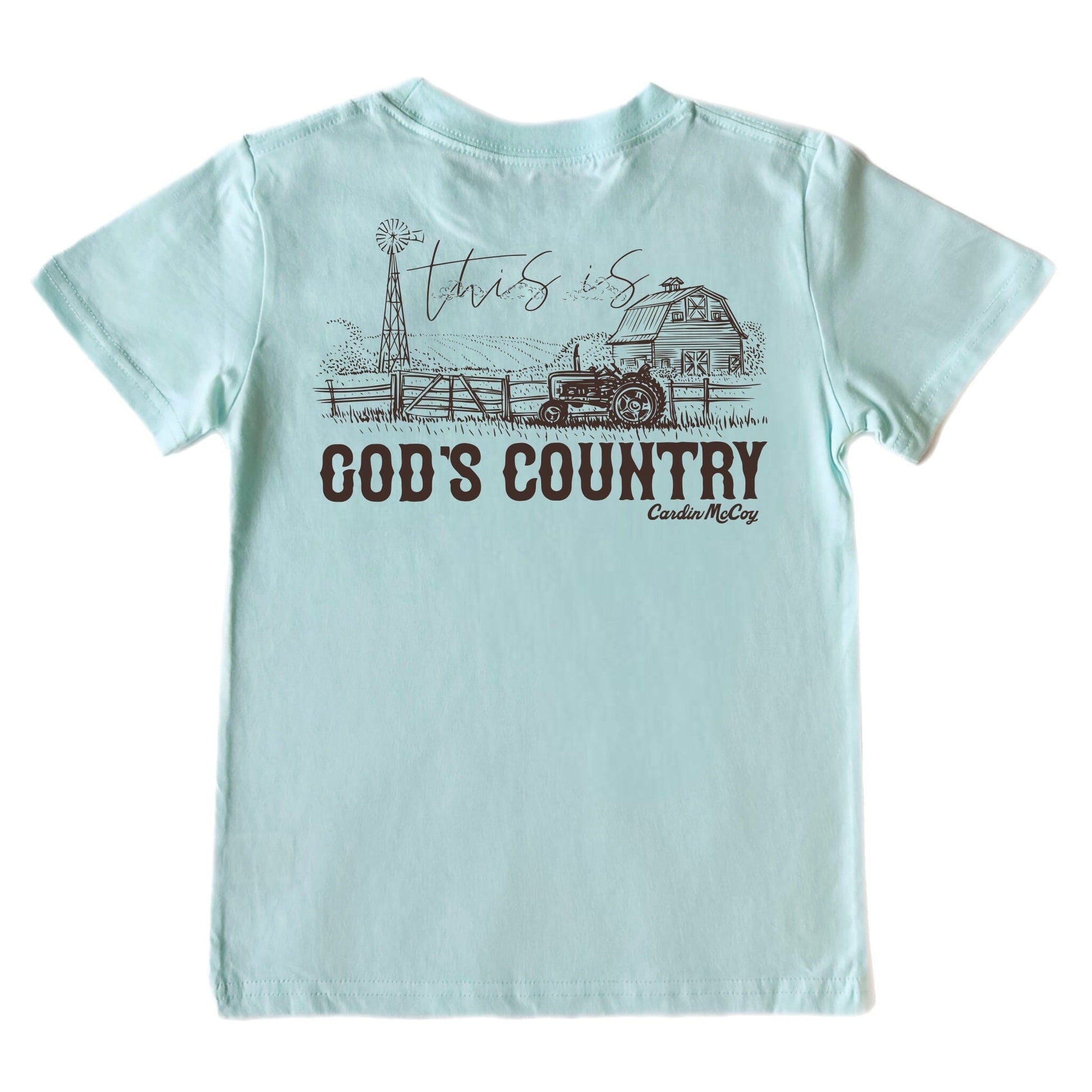 Kids' God's Country Short-Sleeve Tee Short Sleeve T-Shirt Cardin McCoy Blue Mint XXS (2/3) Pocket