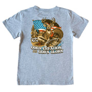 Kids' God's Creation Short-Sleeve Tee Short Sleeve T-Shirt Cardin McCoy Heather Gray XXS (2/3) Pocket