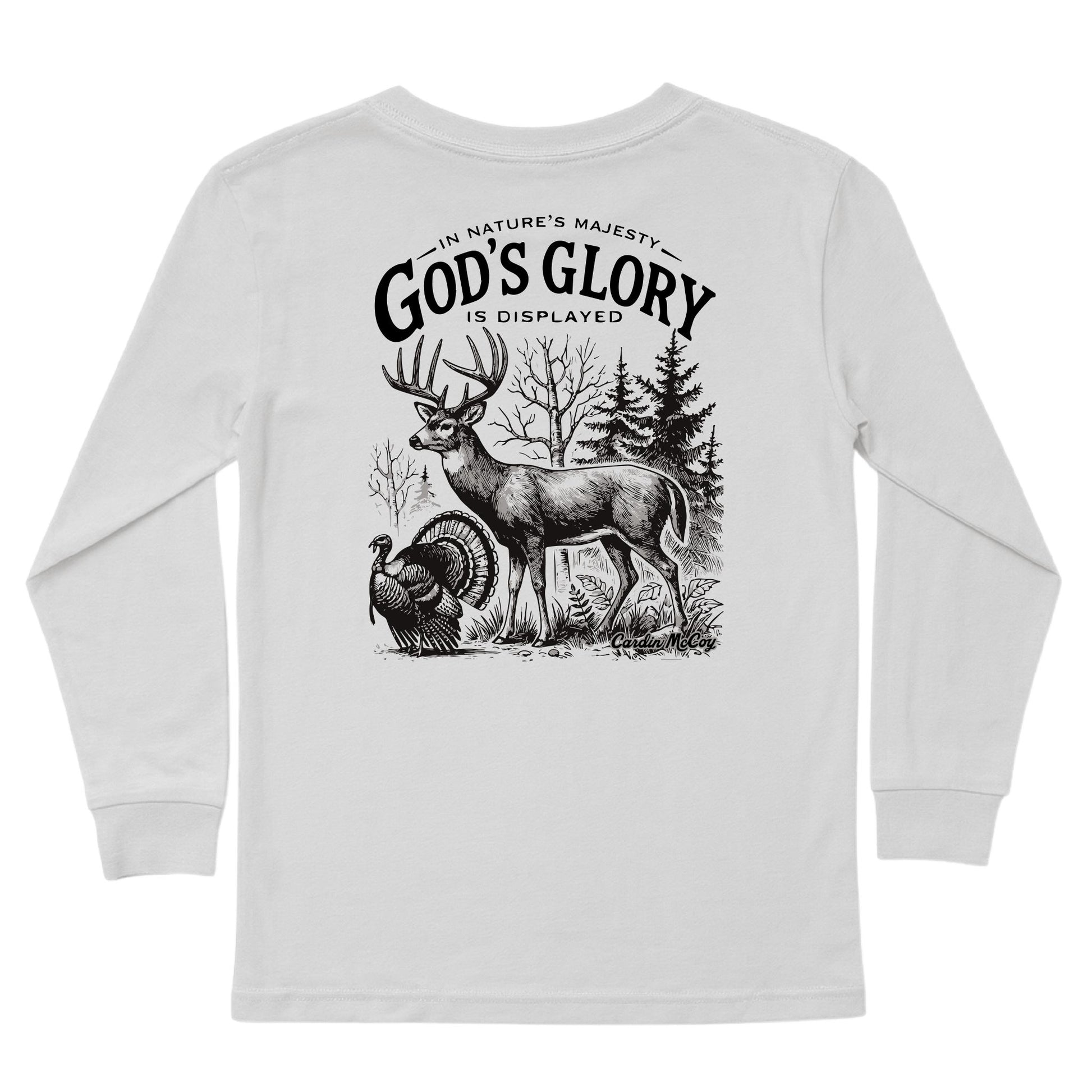 Kids' God's Glory Long-Sleeve Tee Long Sleeve T-Shirt Cardin McCoy Ice Gray XXS (2/3) Pocket