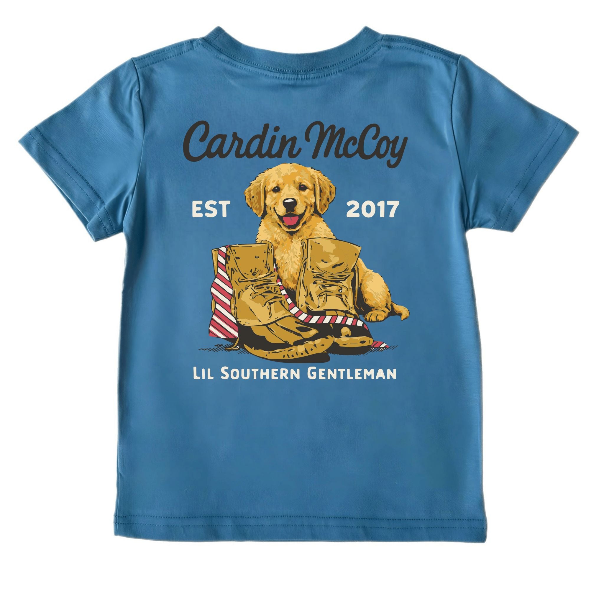 Kids' Golden And Boots Short-Sleeve Tee Short Sleeve T-Shirt Cardin McCoy Blue XXS (2/3) Pocket