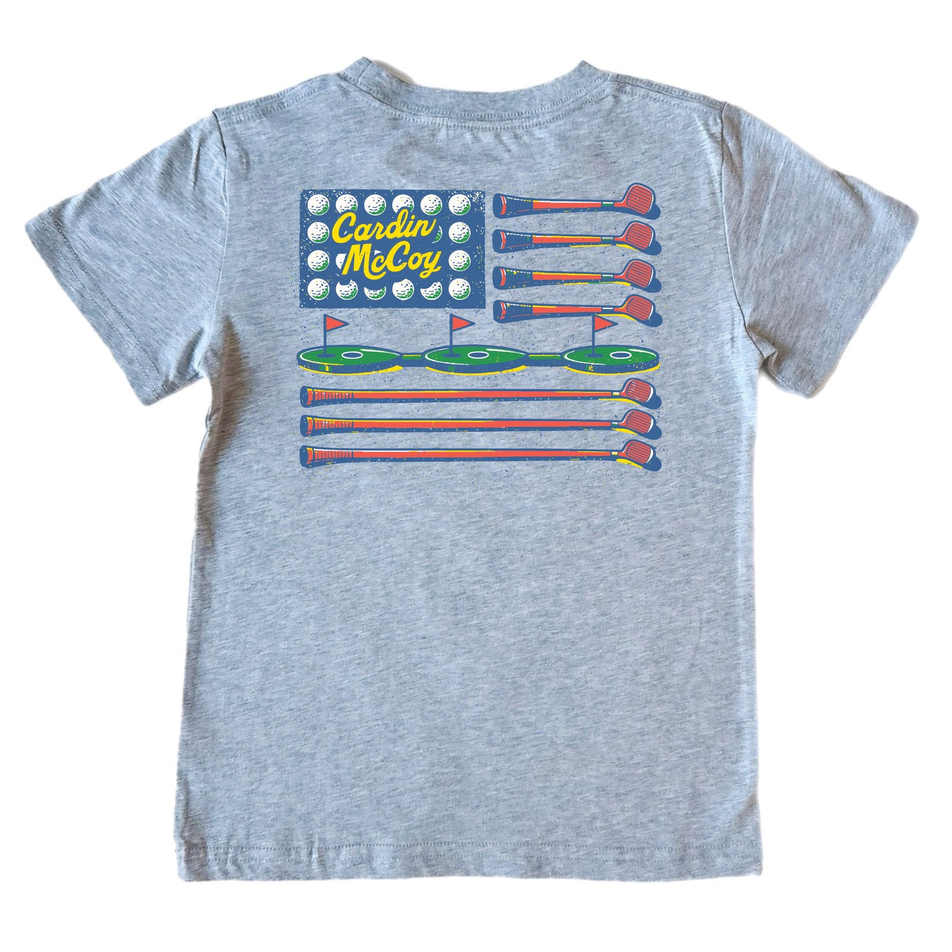 Kids' Golf Flag Short-Sleeve Tee Short Sleeve T-Shirt Cardin McCoy Heather Gray XXS (2/3) Pocket