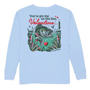 Kids' Got Me On The Line Long-Sleeve Tee Long Sleeve T-Shirt Cardin McCoy Light Blue XXS (2/3) Pocket
