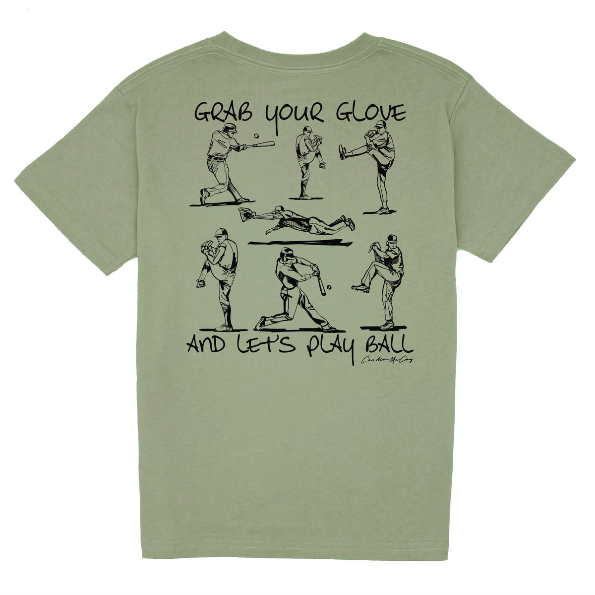 Kids' Grab Your Glove Short Sleeve Pocket Tee Short Sleeve T-Shirt Cardin McCoy Light Olive XXS (2/3) 