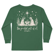 Kid's Greatest Gift Long-Sleeve Tee Long Sleeve T-Shirt Cardin McCoy Dark Olive XXS (2/3) Pocket