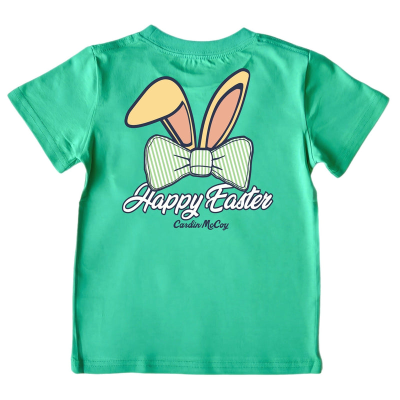 Kids' Happy Easter Short-Sleeve Tee Short Sleeve T-Shirt Cardin McCoy Green XXS (2/3) No Pocket