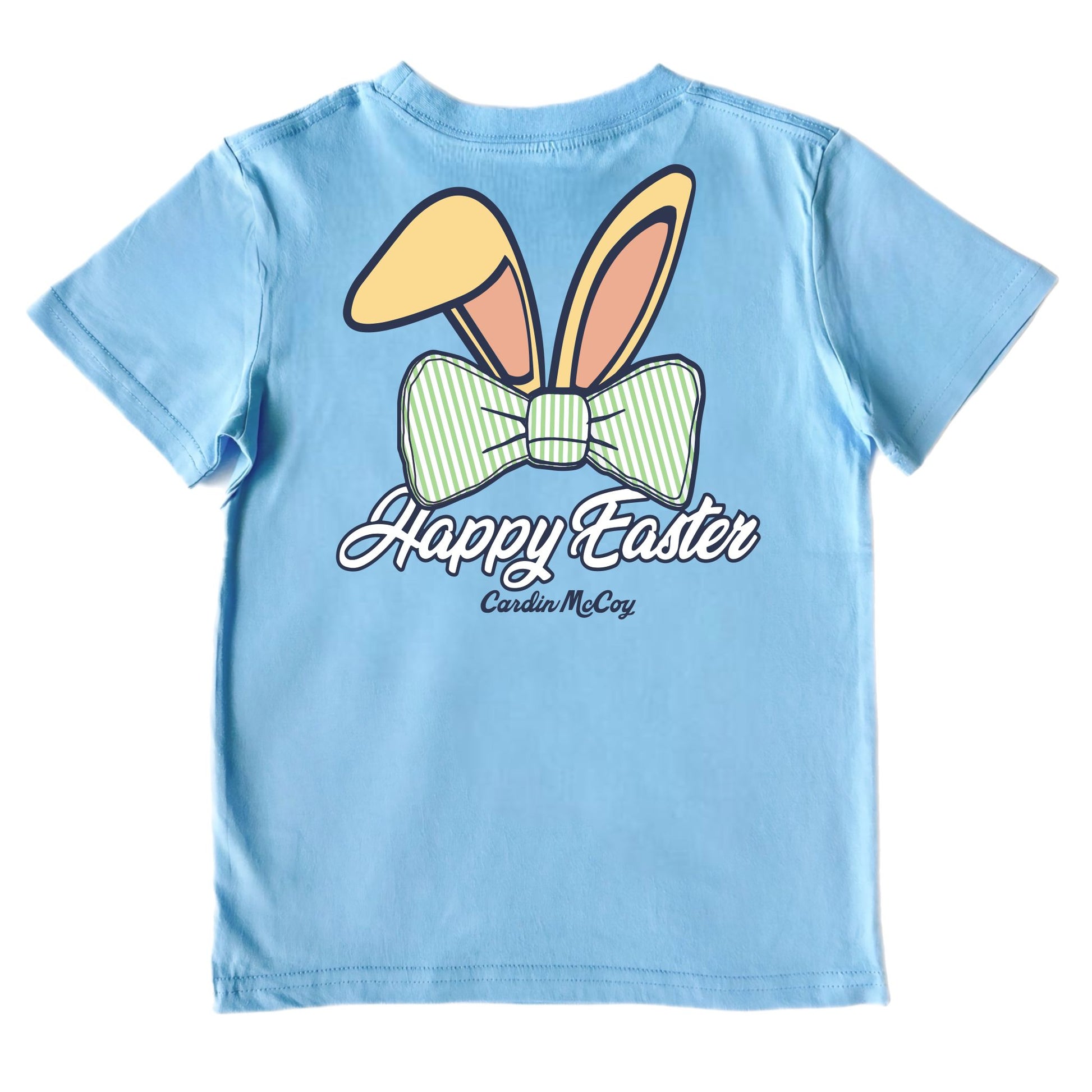 Kids' Happy Easter Short-Sleeve Tee Short Sleeve T-Shirt Cardin McCoy Light Blue XXS (2/3) Pocket