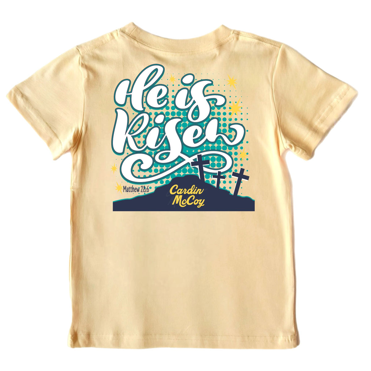 Kids' He is Risen Short-Sleeve Tee Short Sleeve T-Shirt Cardin McCoy Butter XXS (2/3) Pocket