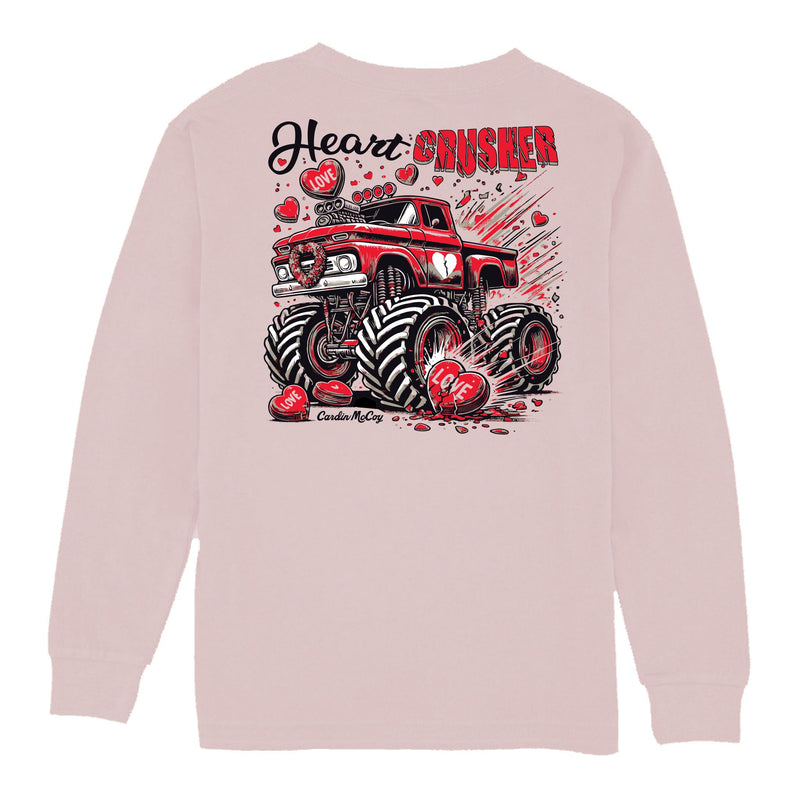 Kids' Heart Crusher Long-Sleeve Tee Long Sleeve T-Shirt Cardin McCoy Light Pink XXS (2/3) Pocket