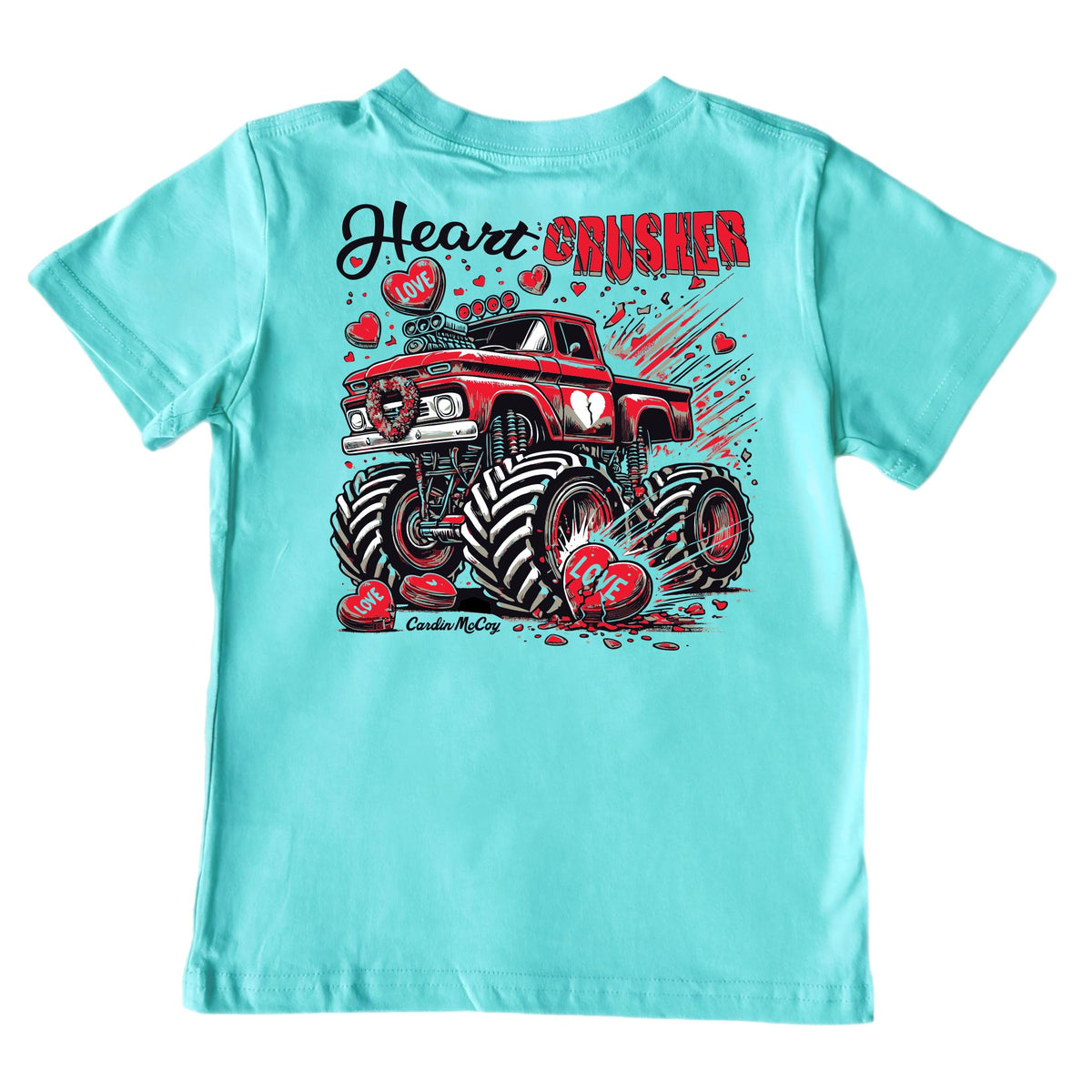 Kids' Heart Crusher Short-Sleeve Tee Short Sleeve T-Shirt Cardin McCoy Teal XXS (2/3) Pocket