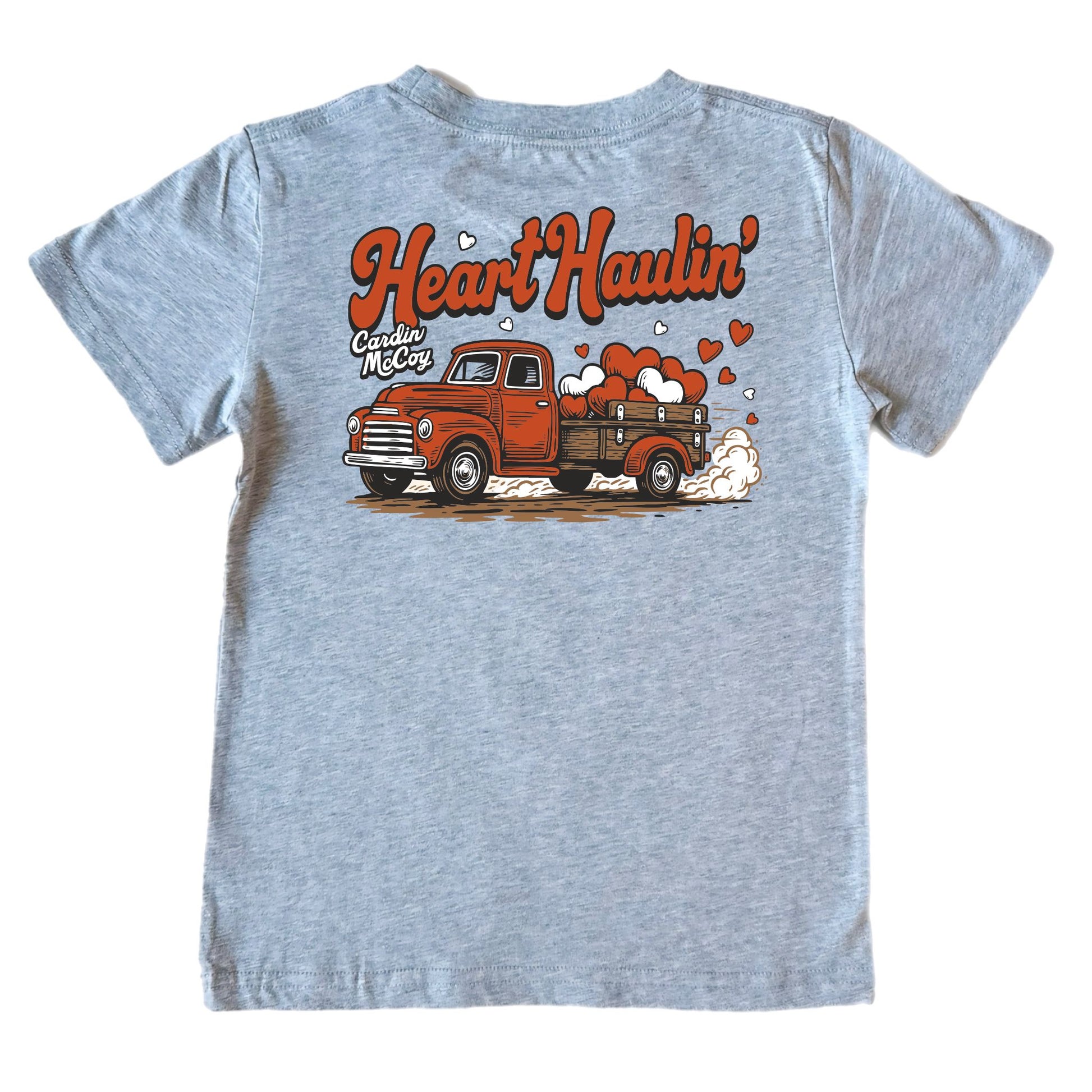Kids' Heart Haulin' Short-Sleeve Tee Short Sleeve T-Shirt Cardin McCoy Heather Gray XXS (2/3) Pocket