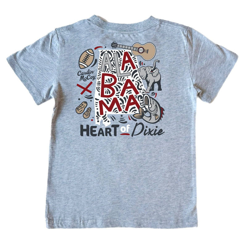 Kids' Heart of Dixie Crimson Short-Sleeve Tee