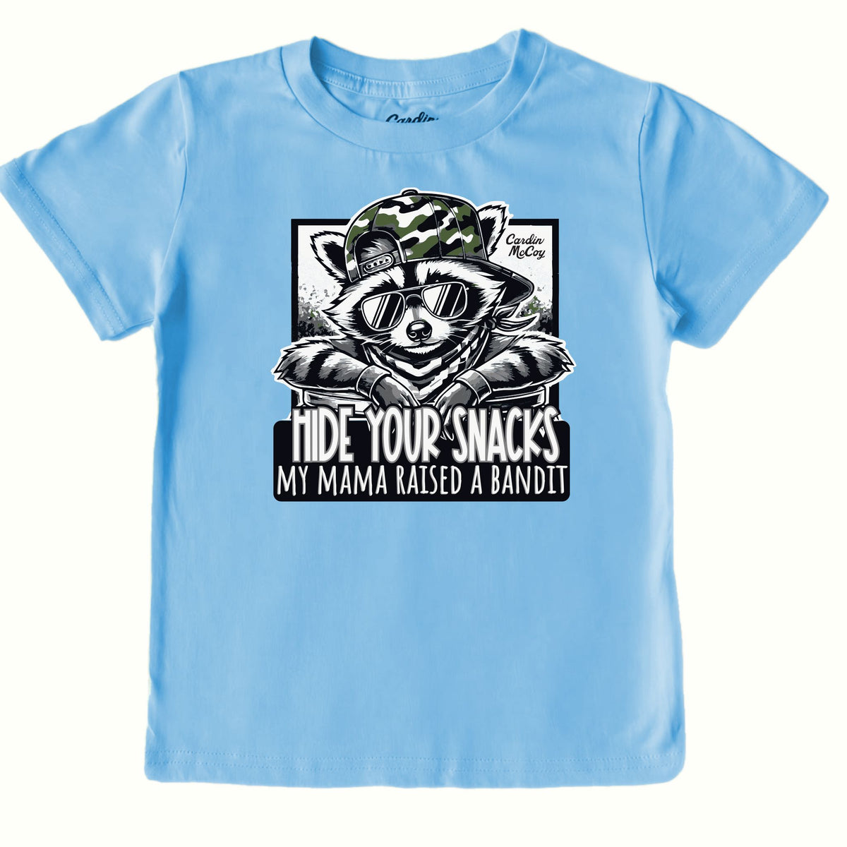 Kids' Hide Your Snacks Front Short-Sleeve Tee Short Sleeve T-Shirt Cardin McCoy Light Blue XXS (2/3) No Pocket
