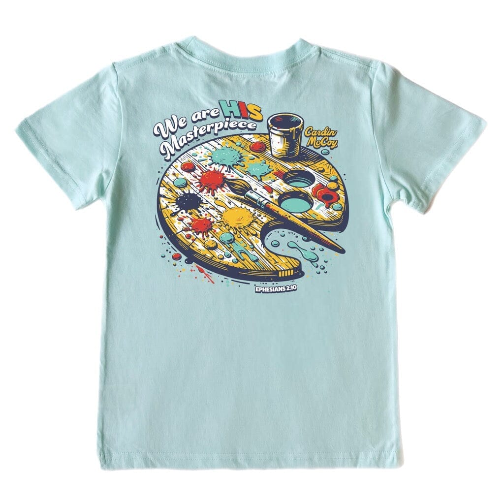 Kids' His Masterpiece Short-Sleeve Tee Short Sleeve T-Shirt Cardin McCoy Blue Mint XXS (2/3) Pocket