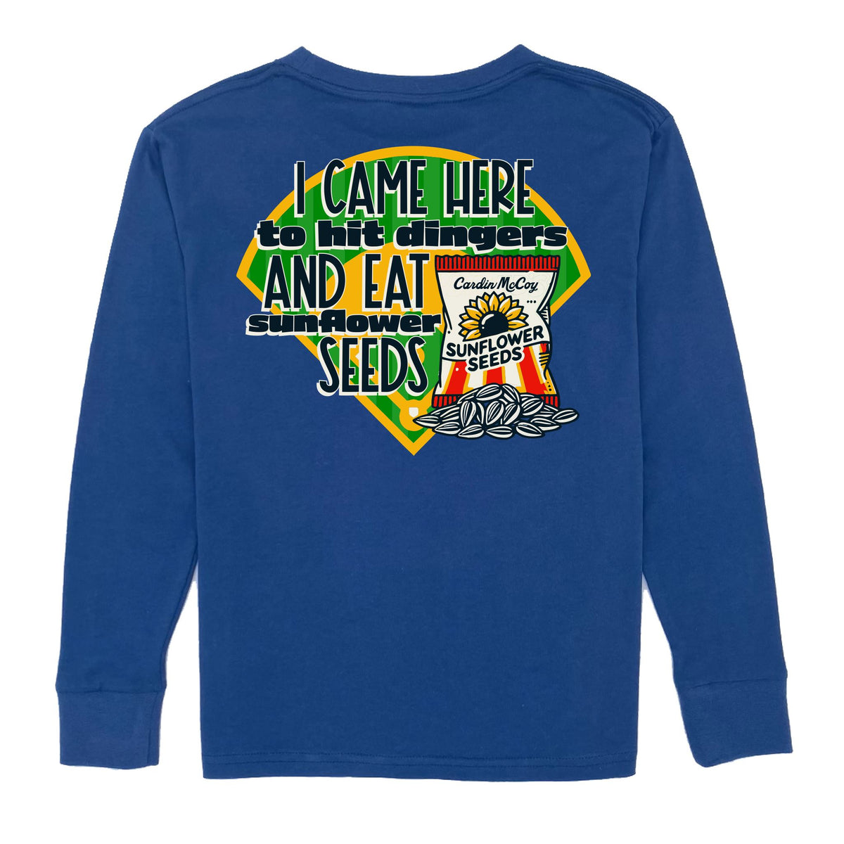 Kids' Hit Dingers Long-Sleeve Tee Long Sleeve T-Shirt Cardin McCoy Blue XXS (2/3) Pocket