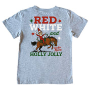 Kids' Holly Jolly Short-Sleeve Tee Short Sleeve T-Shirt Cardin McCoy Heather Gray XXS (2/3) Pocket