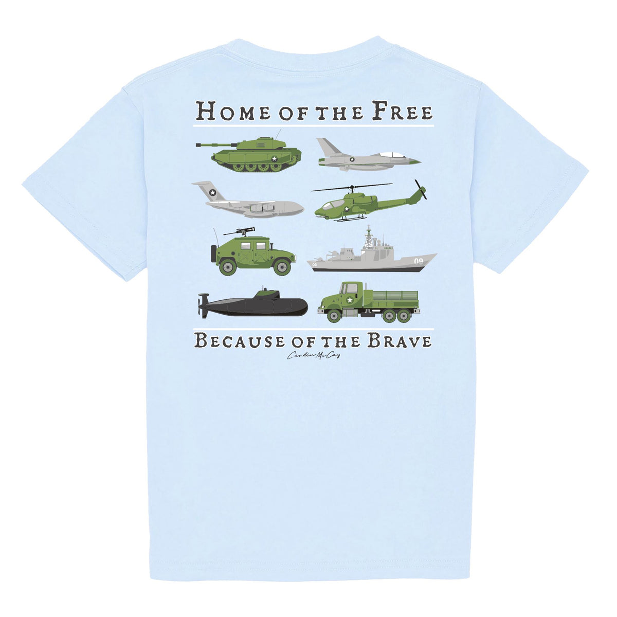 Kids' Home Of The Free Short Sleeve Pocket Tee Short Sleeve T-Shirt Cardin McCoy Cool Blue XXS (2/3) 