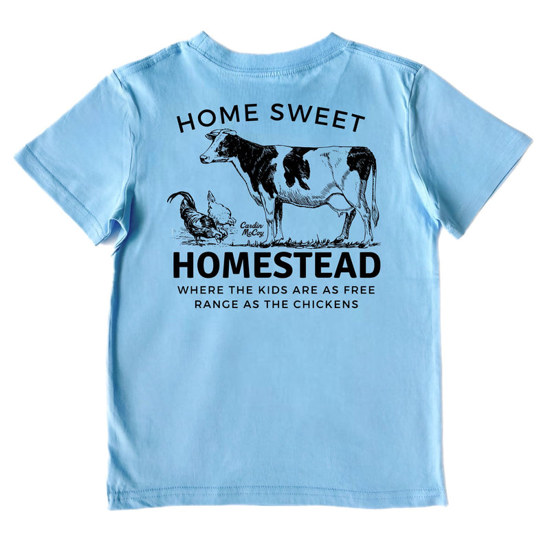 Kids' Home Sweet Homestead Short-Sleeve Tee Short Sleeve T-Shirt Cardin McCoy Light Blue XXS (2/3) No Pocket