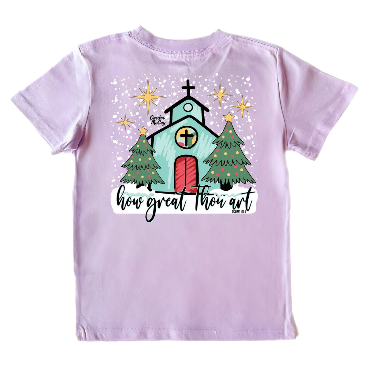 Kids' How Great Thou Art Short-Sleeve Tee Short Sleeve T-Shirt Cardin McCoy Lavender XXS (2/3) Pocket