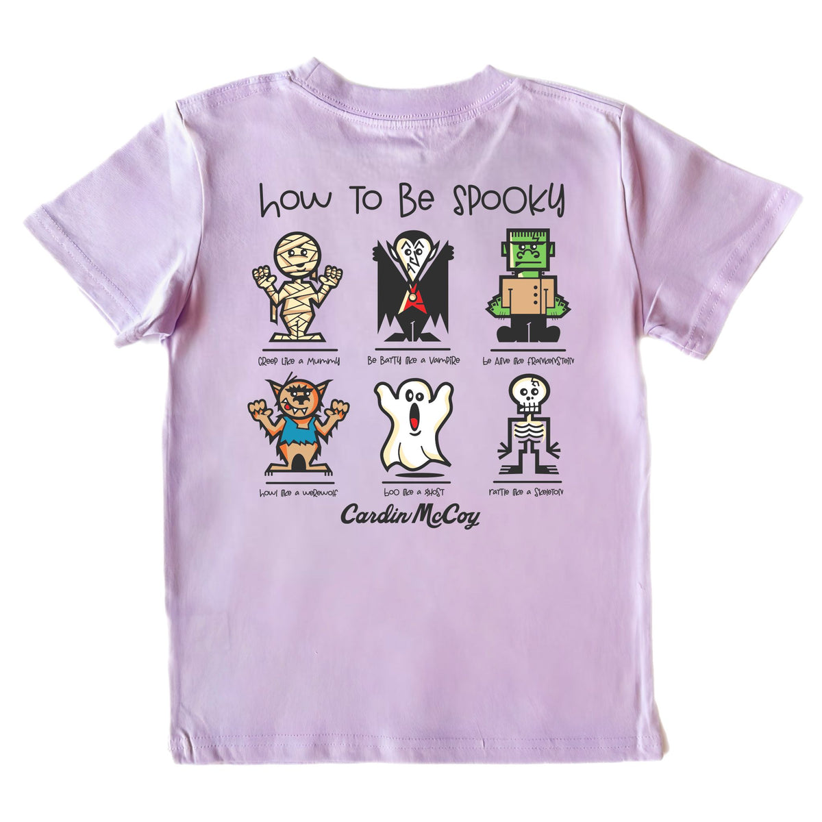 Kids' How to be Spooky Short-Sleeve Tee Short Sleeve T-Shirt Cardin McCoy Lavander XXS (2/3) Pocket