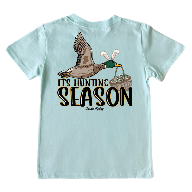 Kids' Hunting Season Short-Sleeve Tee Short Sleeve T-Shirt Cardin McCoy Blue Mint XXS (2/3) No Pocket