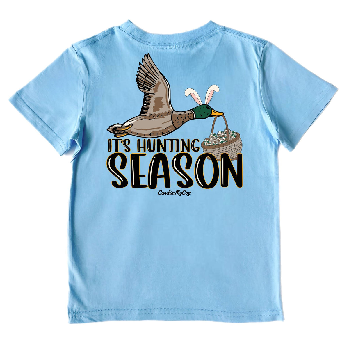 Kids' Hunting Season Short-Sleeve Tee Short Sleeve T-Shirt Cardin McCoy Light Blue XXS (2/3) No Pocket