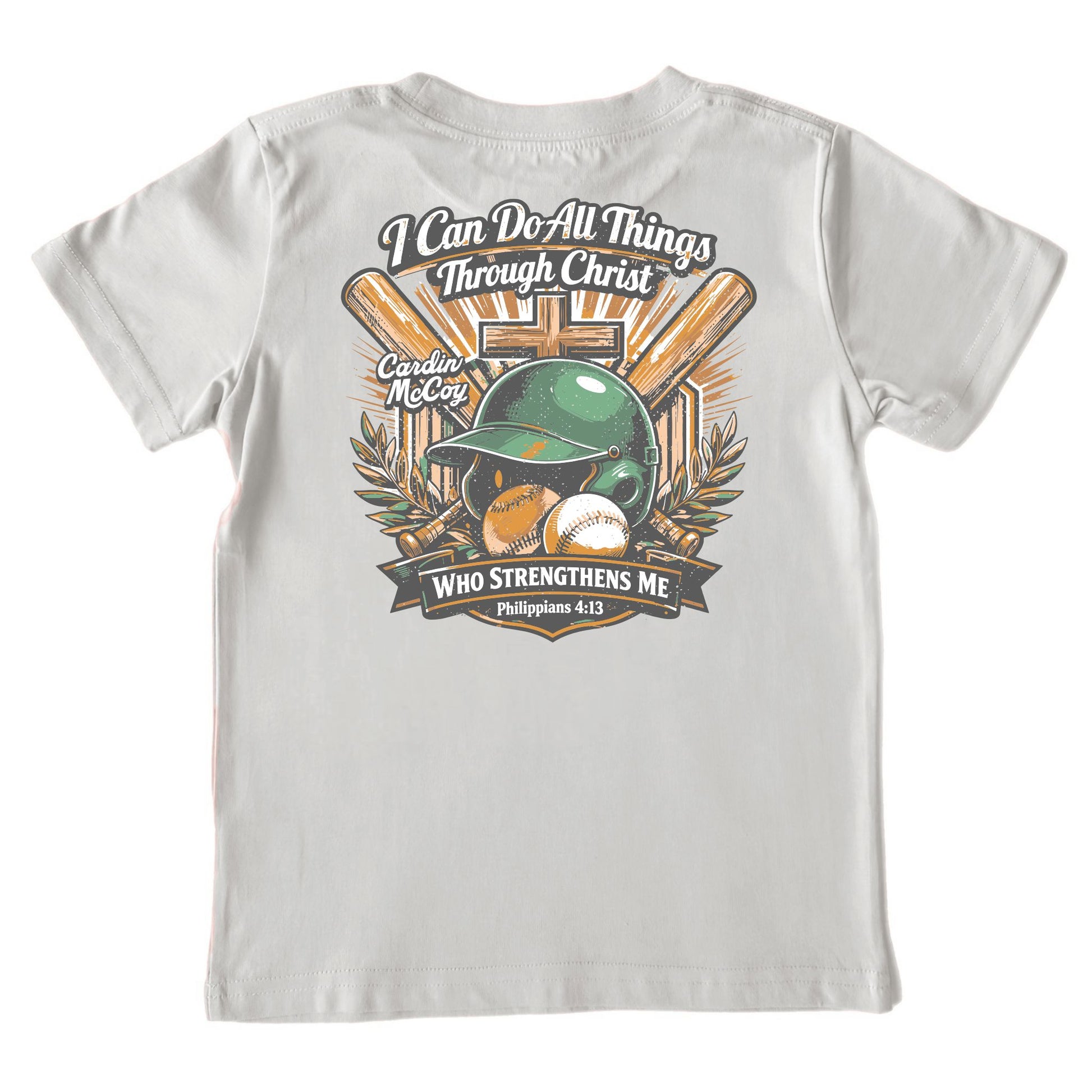 Kids' I Can Do Baseball Short-Sleeve Tee Short Sleeve T-Shirt Cardin McCoy Ice Gray XXS (2/3) Pocket