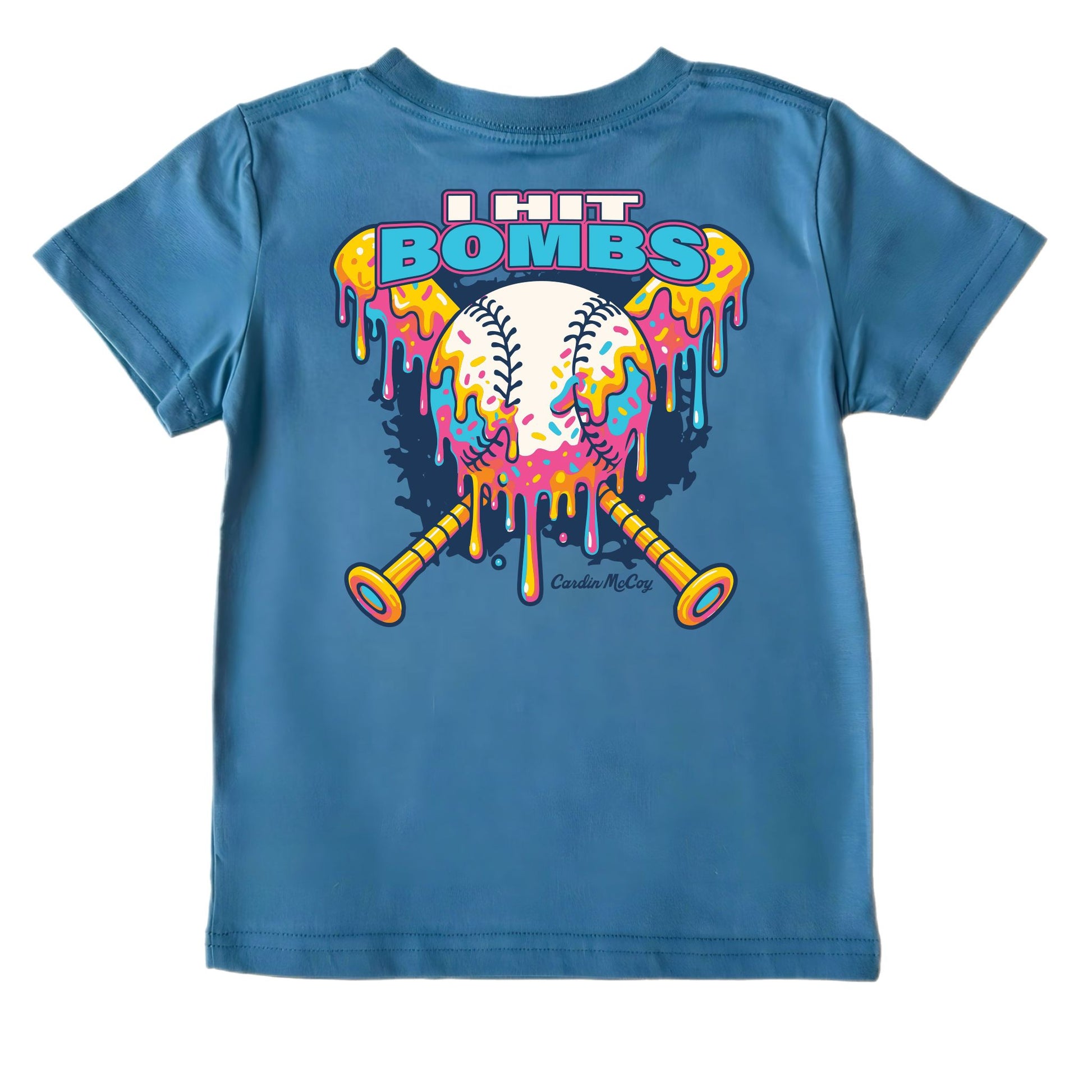 Kids' I Hit Bombs Short-Sleeve Tee Short Sleeve T-Shirt Cardin McCoy Blue XXS (2/3) Pocket