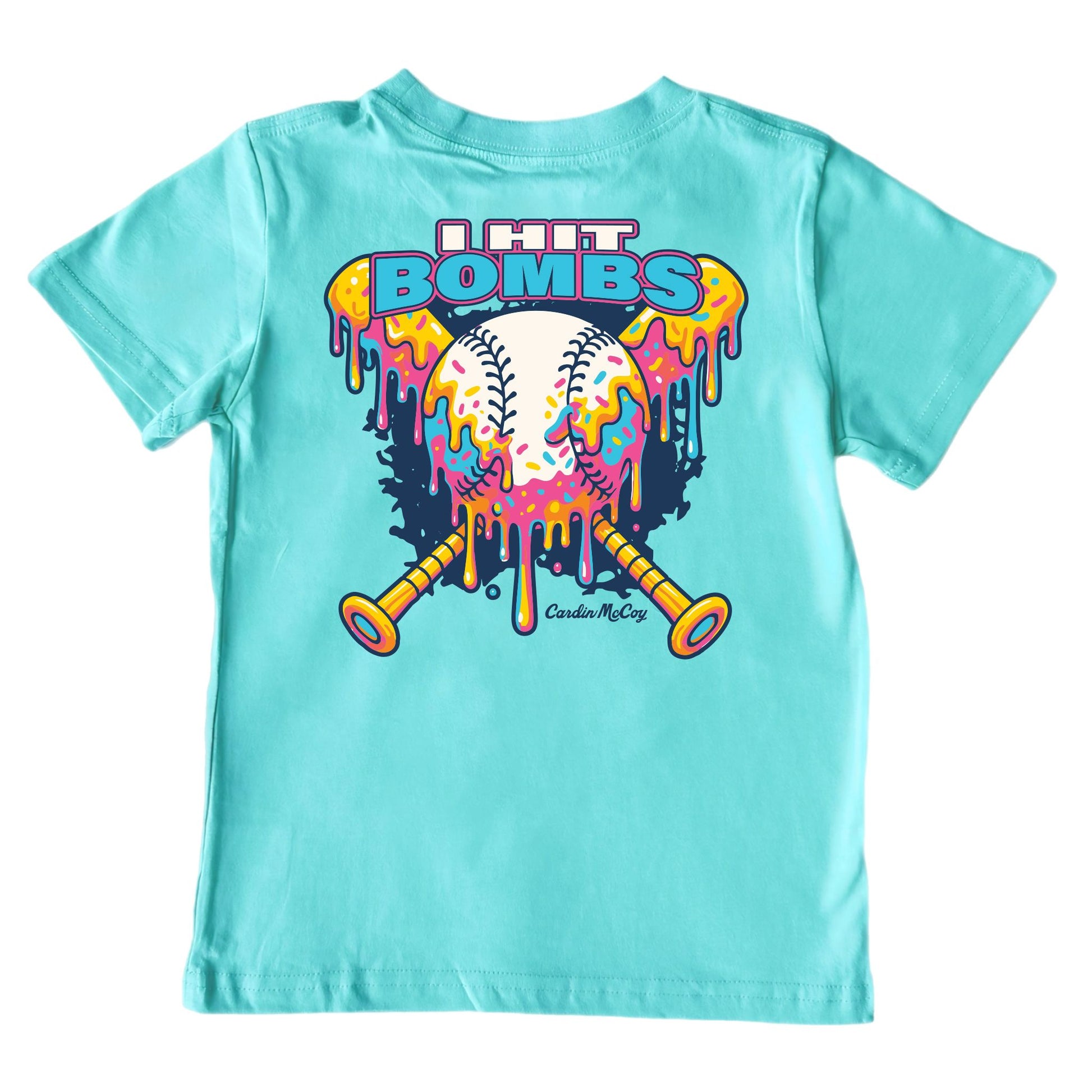 Kids' I Hit Bombs Short-Sleeve Tee Short Sleeve T-Shirt Cardin McCoy Teal XXS (2/3) Pocket
