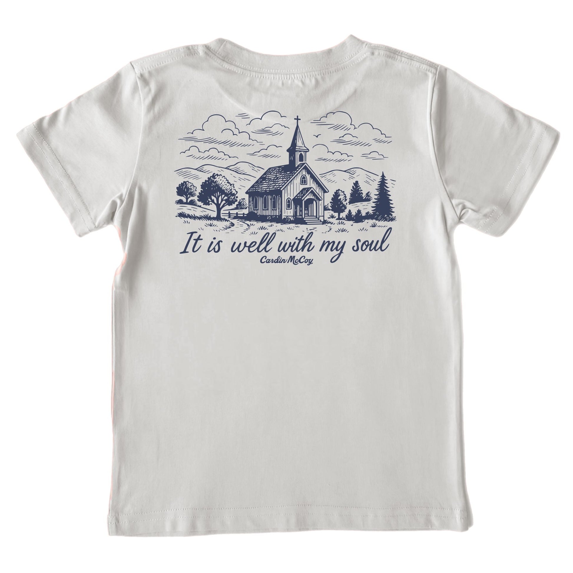 Kids' It Is Well Short-Sleeve Tee Short Sleeve T-Shirt Cardin McCoy Ice Gray XXS (2/3) Pocket