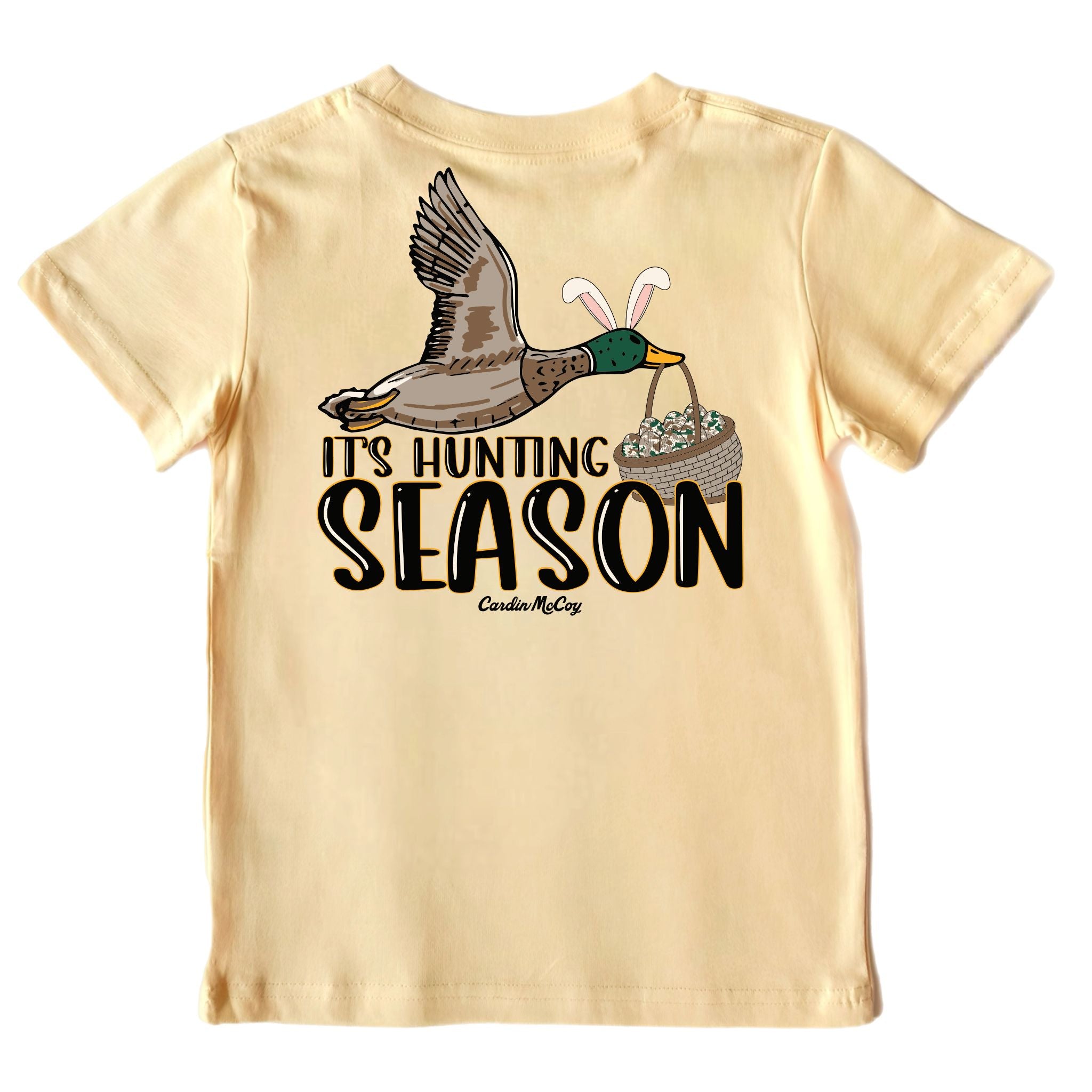 Kids' It's Hunting Season Short-Sleeve Tee Short Sleeve T-Shirt Cardin McCoy Butter XXS (2/3) Pocket