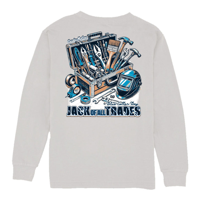 Kids' Jack of All Trades Long-Sleeve Tee Long Sleeve T-Shirt Cardin McCoy Ice Gray XXS (2/3) Pocket