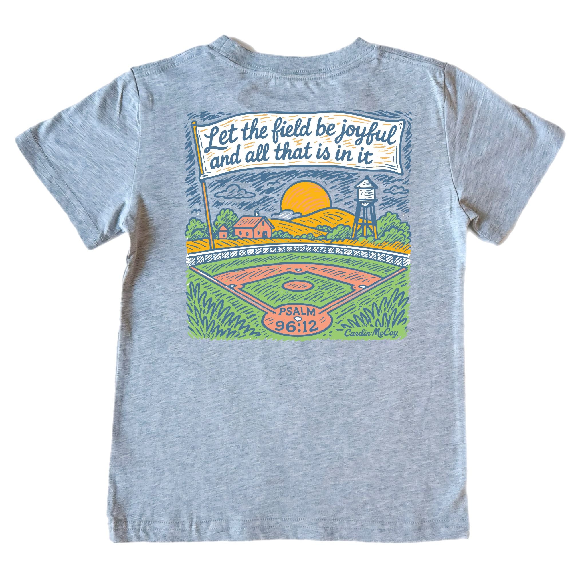 Kids' Joyful Baseball Short-Sleeve Tee Short Sleeve T-Shirt Cardin McCoy Heather Gray XXS (2/3) Pocket