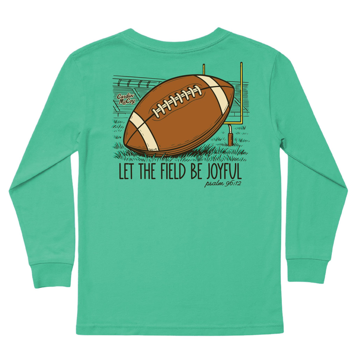 Kids' Joyful Football Long-Sleeve Tee Long Sleeve T-Shirt Cardin McCoy Green XXS (2/3) Pocket