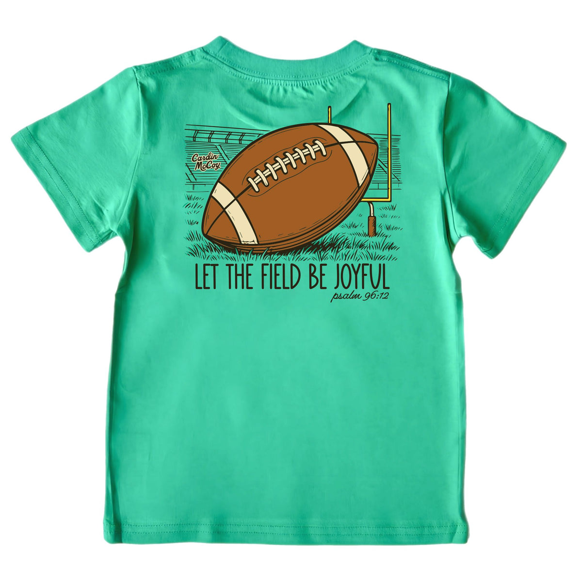 Kids' Joyful Football Short-Sleeve Tee Short Sleeve T-Shirt Cardin McCoy Green XXS (2/3) No Pocket