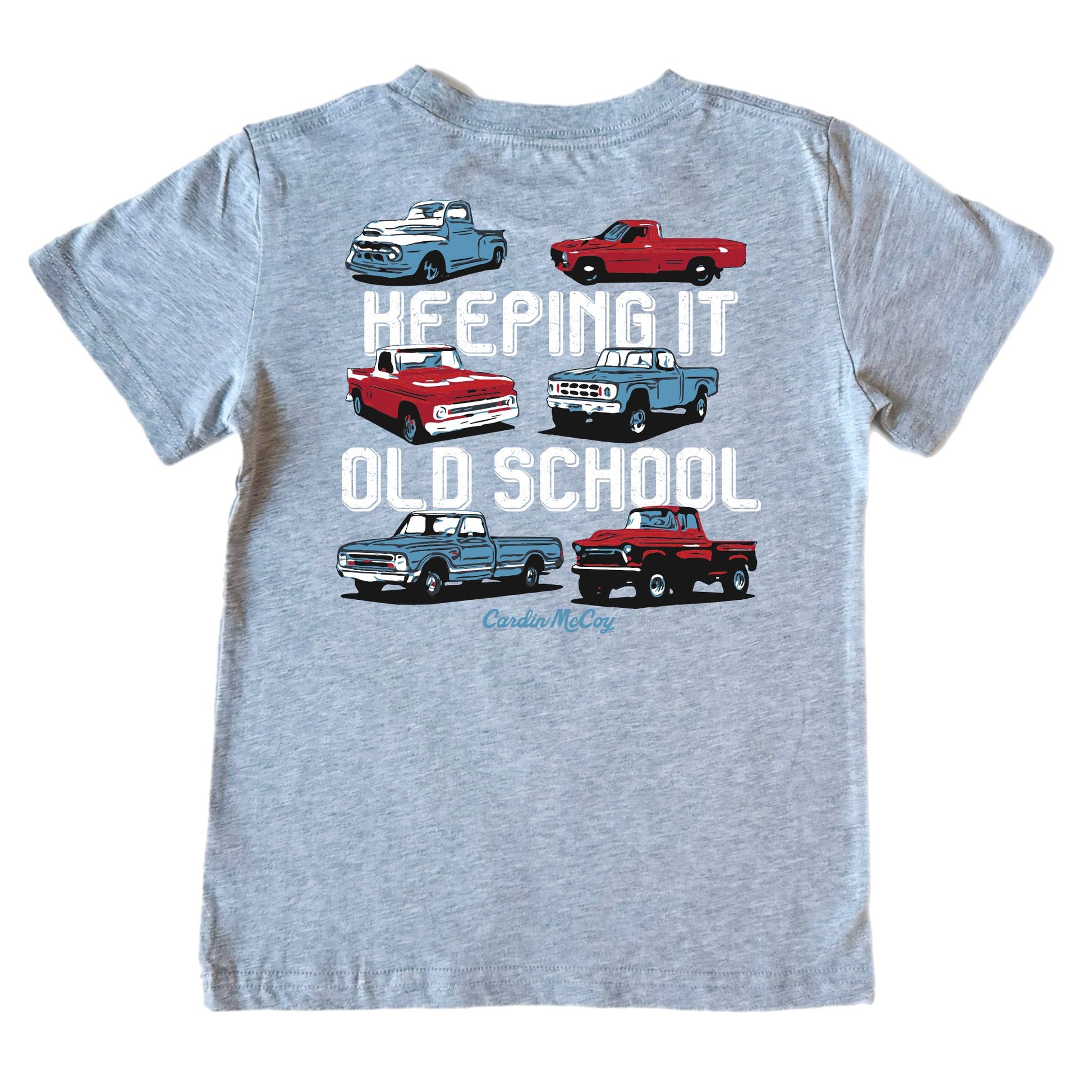 Kids' Keeping it Old School Short-Sleeve Tee Short Sleeve T-Shirt Cardin McCoy Heather Gray XXS (2/3) Pocket