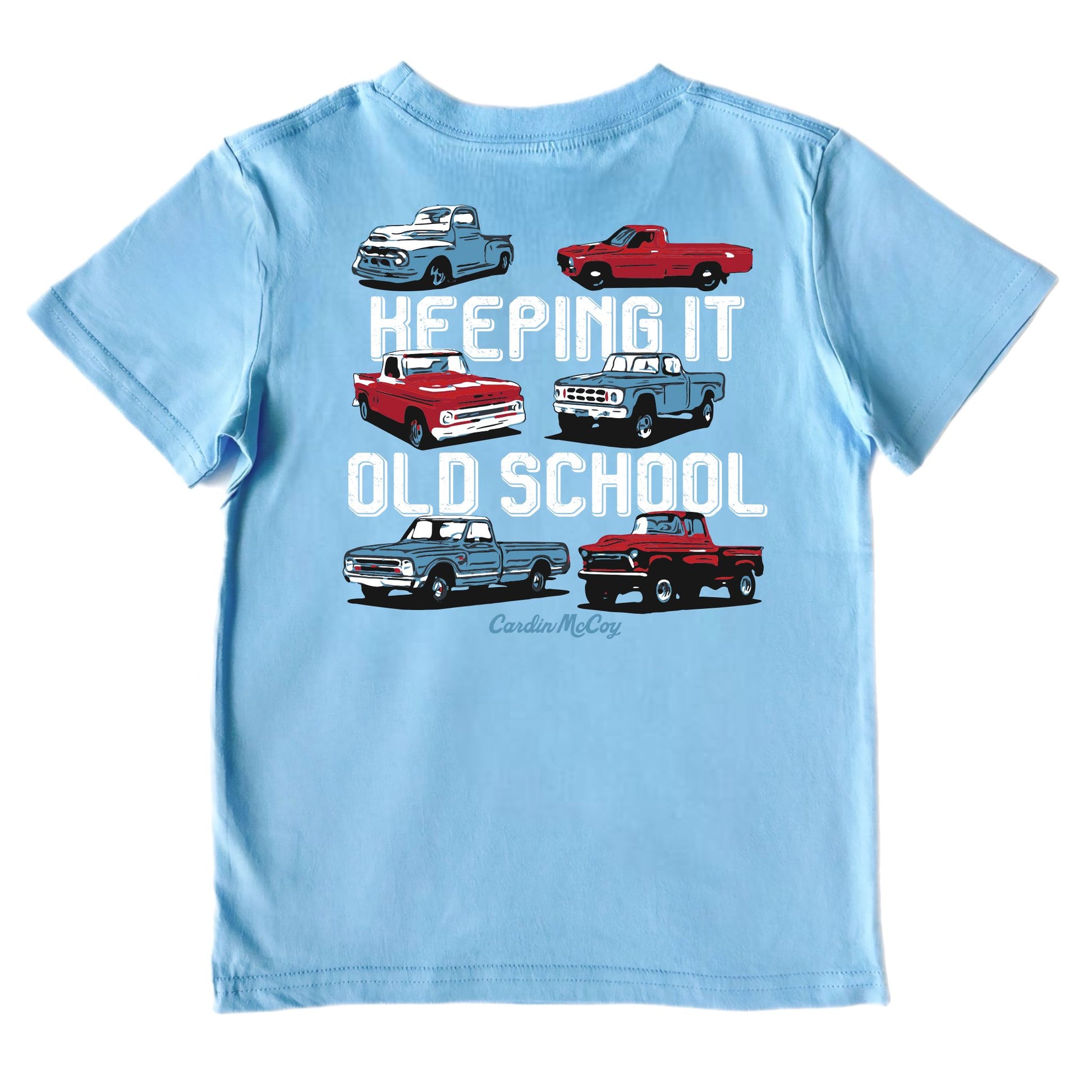 Kids' Keeping it Old School Short-Sleeve Tee Short Sleeve T-Shirt Cardin McCoy Light Blue XXS (2/3) Pocket