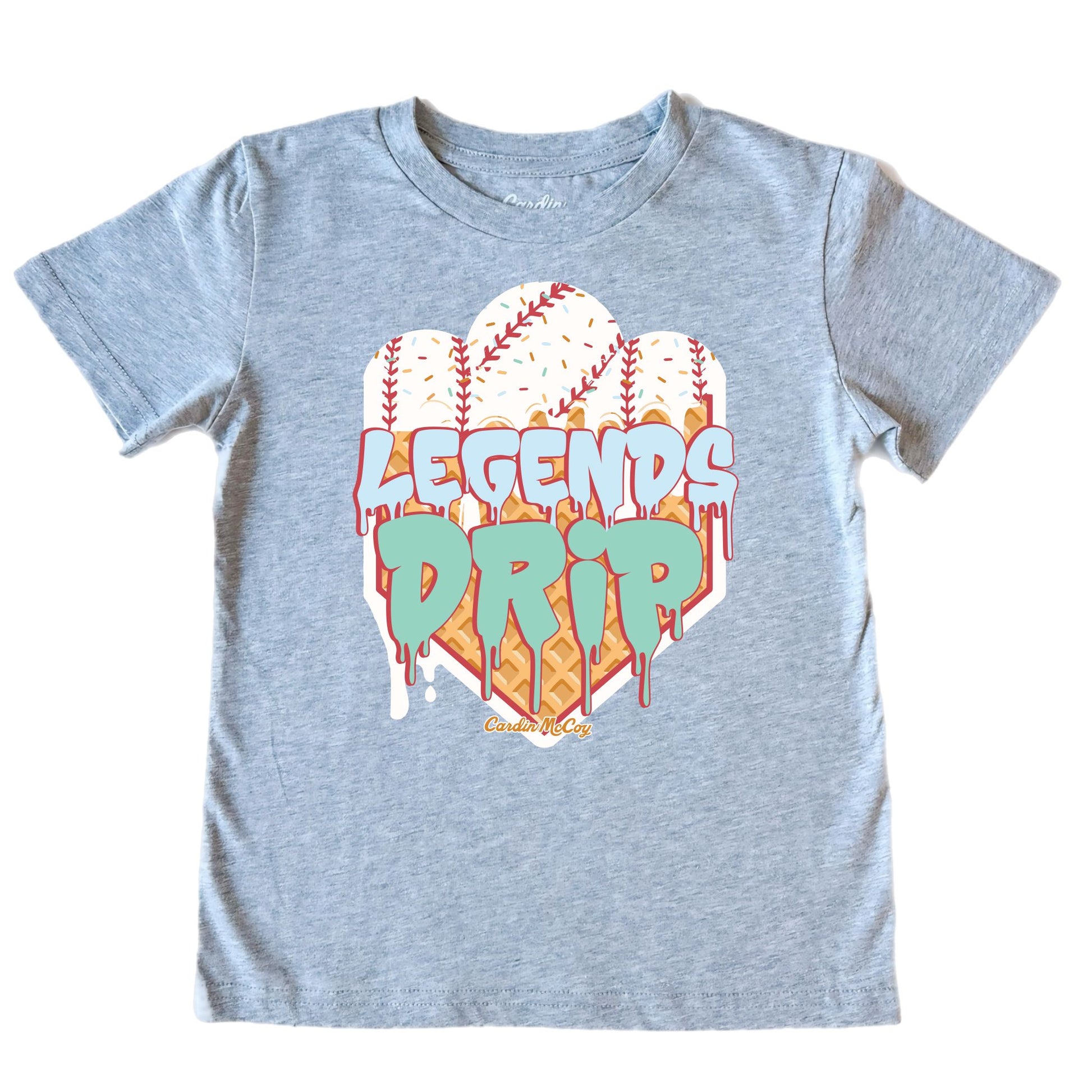 Kids' Legends Drip Front Short-Sleeve Tee Short Sleeve T-Shirt Cardin McCoy Heather Gray XXS (2/3) No Pocket