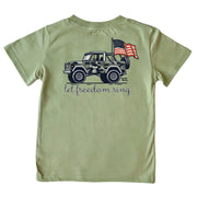 Kids' Let Freedom Ring Short-Sleeve Tee Short Sleeve T-Shirt Cardin McCoy Light Olive XXS (2/3) Pocket