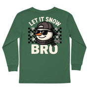 Kids' Let It Snow Bro Long-Sleeve Tee Long Sleeve T-Shirt Cardin McCoy Dark Olive XXS (2/3) Pocket