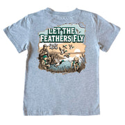 Kids' Let the Feathers Fly Short-Sleeve Tee Short Sleeve T-Shirt Cardin McCoy Heather Gray XXS (2/3) Pocket