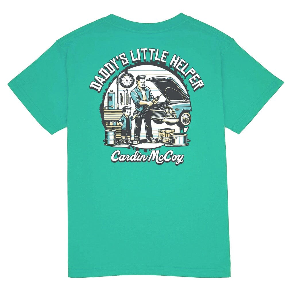 Kids' Little Helper Short Sleeve Pocket Tee Short Sleeve T-Shirt Cardin McCoy Teal XXS (2/3) Pocket