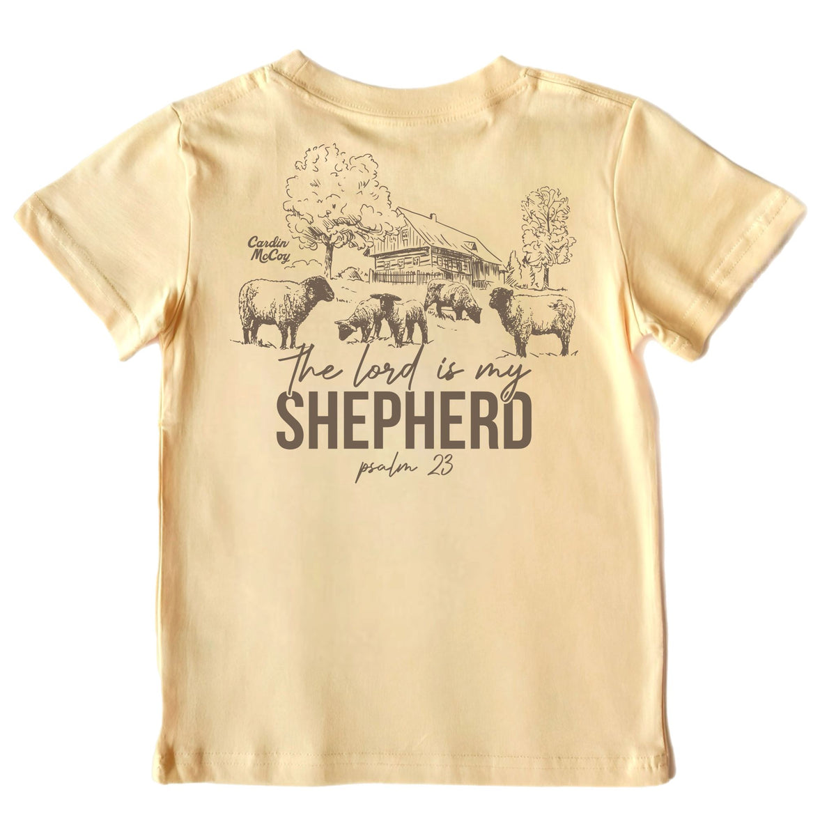 Kids' Lord is My Shepherd Short-Sleeve Tee Short Sleeve T-Shirt Cardin McCoy Butter XXS (2/3) Pocket