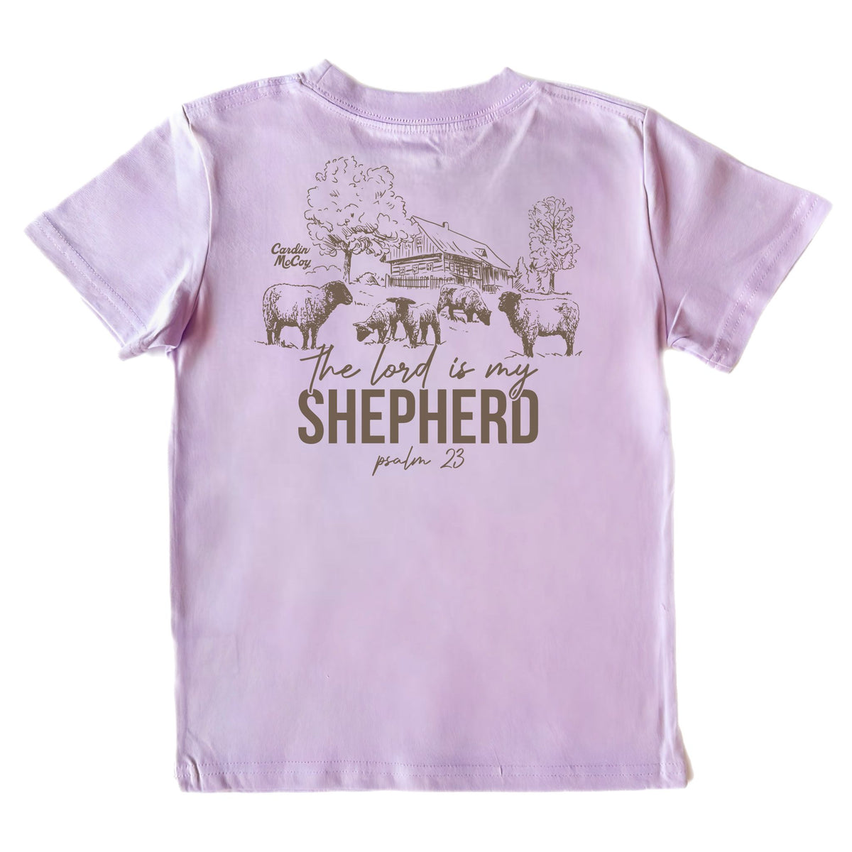 Kids' Lord is My Shepherd Short-Sleeve Tee Short Sleeve T-Shirt Cardin McCoy Lavender XXS (2/3) Pocket