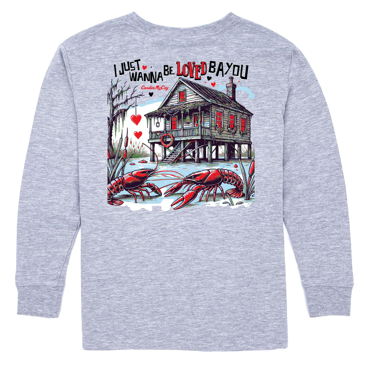 Kids' Loved Bayou Long-Sleeve Tee Long Sleeve T-Shirt Cardin McCoy Heather Gray XXS (2/3) Pocket