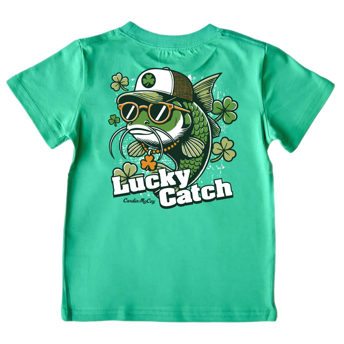 Kids' Lucky Catch Short-Sleeve Tee Short Sleeve T-Shirt Cardin McCoy Green XXS (2/3) Pocket